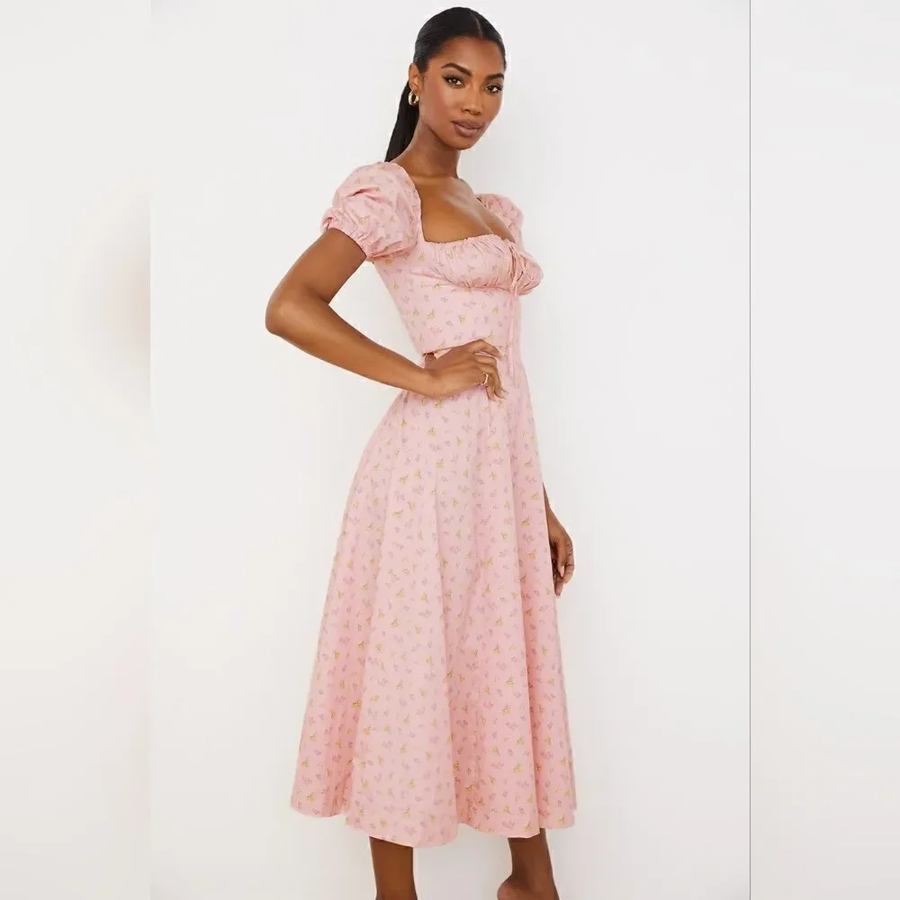 House of CB Pink Floral Midi Dress - Picture 7 of 16